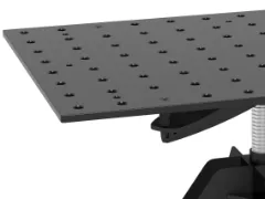 Siegmund S22 forgóasztal négyszögletes asztallappal és 100x100 mm furatráccsal