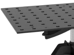 Siegmund S28 forgóasztal négyszögletes Premium Light asztallappal és 100x100 mm furatráccsal