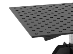 Siegmund S28 forgóasztal négyszögletes Premium Light asztallappal és diagonális furatráccsal